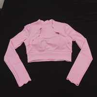 Square-Neck High-Stretch Slim Fit Yoga Long-Sleeve Top SKL-FNK8810