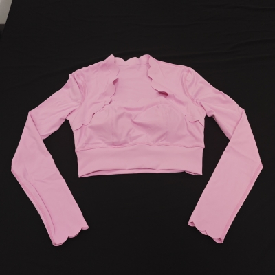 Square-Neck High-Stretch Slim Fit Yoga Long-Sleeve Top SKL-FNK8810