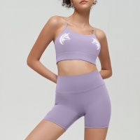Women's Summer Short-Sleeve & Shorts Fitness Training Sportswear Set SKL-QY-B3047+K3583