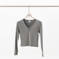 Sexy V-Neck Button Long Sleeve Knitwear BEN25553