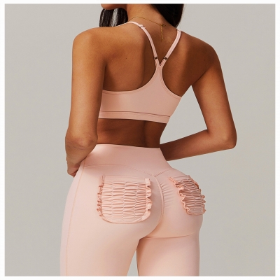 Thin Strap Cross Backless Shockproof Yoga Sports Bra SYFTM0131_复制