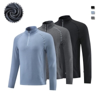 Men's Stand Collar Long Sleeve Tops with Reflective Strips 802