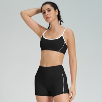 Thin Strap Naked-Sensation Fitness Shorts Yoga Set SKL-QY-B4014+K4541
