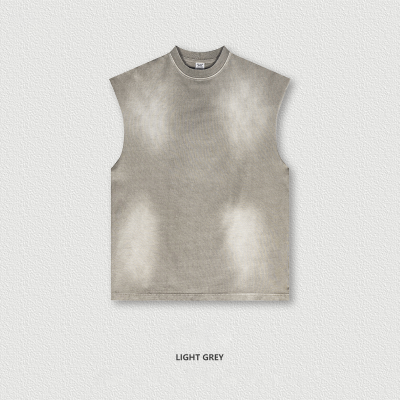 Washed Frayed Sleeveless Vest BES1520
