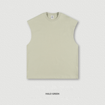  Earth Tone Street Loose Sleeveless Tank Top BES1501