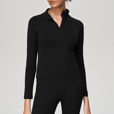 Slim-Fit Women's Long-Sleeve Zip-Up Breathable Jacket SKL-QY-T3822