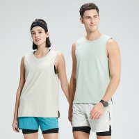 Men's Round Neck Quick-Drying Sleeveless Vest for Sports 4111009