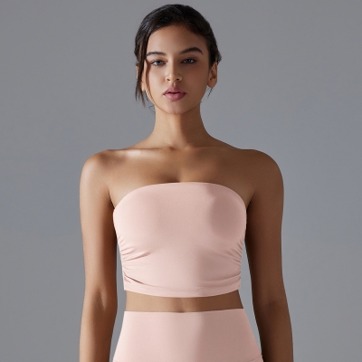 Integrated Bandeau Sports Bra Yoga Top 7064