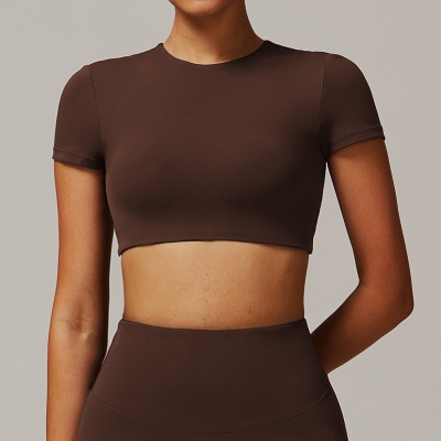 Soft Fabric Classic Yoga Crop Yoga Top 9172