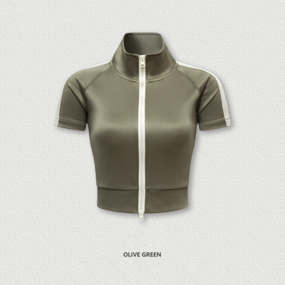 Double Zip Cardigan Short Sleeve BEN712