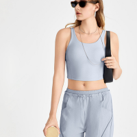 Backless Cutout Yoga Vest with Built-in Breast Pads DWB115423