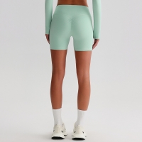 High-waisted Three-quarter Pants Seamless Slimming Fitness Shorts SKL-LQ8005