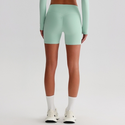 High-waisted Three-quarter Pants Seamless Slimming Fitness Shorts SKL-LQ8005