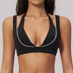 Sexy Backless V-neck Solid Color Yoga Top EWX5079-2