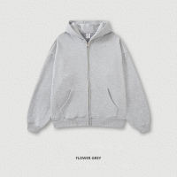  Fleece-Lined Loose Fit Hooded Zip-Up Jacket BEW0215