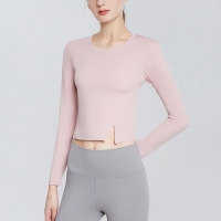 Slim Fit Yoga Jacket for Women Casual Sport Top with Windproof Standing Collar SKL-QY22199