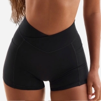 Cross Waist Fitness Three-Point Shorts Yoga Outfit SKL-QY-K3611