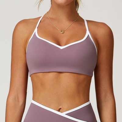 Women's Cross Back Quick-Dry Yoga Sports Bra 9253