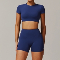 Quick Dry Tight Yoga Half-Sleeve Set 9172