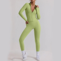 Long-Sleeve Top & High-Waisted Yoga Leggings Compression Set SKL-QY-T3831+K3504