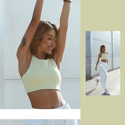 Push-Up Sports Bra for Fitness Running and Yoga SKL-FNK6609