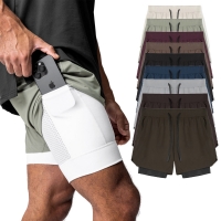 Men's Double-Layer Quick-Dry Sports Shorts FJ-DK-11