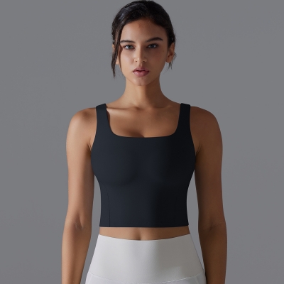 All-in-One Fixed Cup Women's Sleeveless Yoga Vest 7058