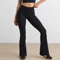 High-waisted Butt Lifting Nude Feeling Wide Leg and Bootcut Pants for Women's Sports SKL-QY-K4521