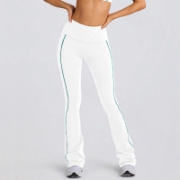 Color-block Striped Yoga Pants for Women, Flared Long Pants for Running and Fitness SKL-QY-K4599