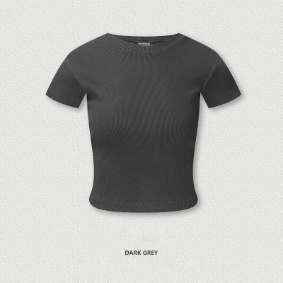 Regular Shoulder Women's Slimming Crewneck T-Shirt  BEN25160