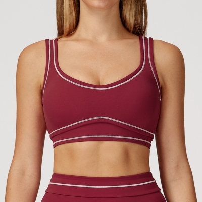 U-Shaped Backless Brushed Yoga Bra 7028