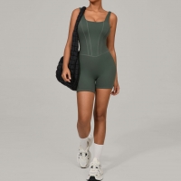 Quick-Dry Adjustable Strap Backless Yoga Bodysuit 1410