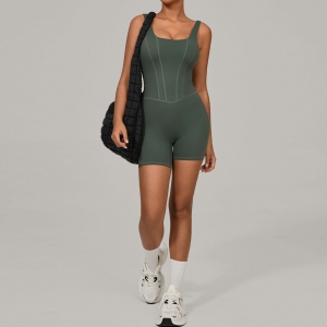 Quick-Dry Adjustable Strap Backless Yoga Bodysuit 1410
