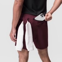 Men's Sports Shorts with Back Zipper Pockets DK112