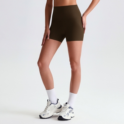 Ribbed Sports Yoga High-Waisted Yoga Shorts SKL-LQ6003