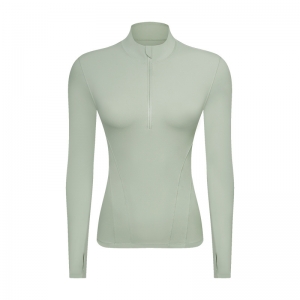 SKL-GSDS206 STAND-COLLAR WITH HALF-ZIP LONG SLEEVE