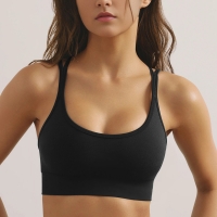 Nude-feeling Strappy Open-Back Sports Bra for Women's Yoga and Fitness SKL-QY-B3112