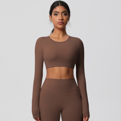 Women's Long-sleeve T-shirt for Outdoor Running 7104