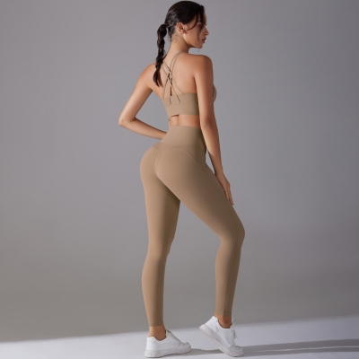 Crisscross Straps Quick-Dry Sportswear Fitness Set 7001