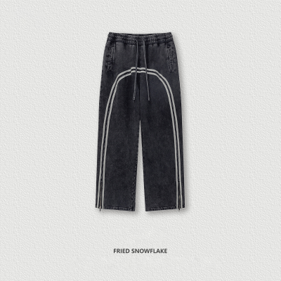 Athletic Zip Wide Leg Sweatpants BE3277