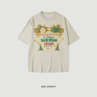 Coconut Tree Printed Short Sleeve T-Shirt BES1813