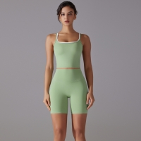 High-Waisted Sports Fitness Two-Piece Set for Women 7005