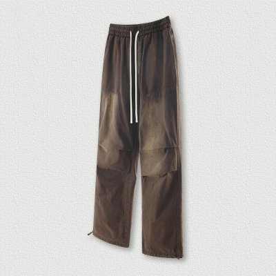 Gradient Drawstring Cuffed Utility Pants BE3040