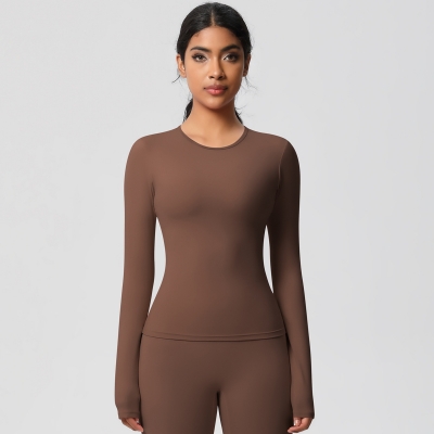Fitted Long-sleeve Yoga Wear 7102