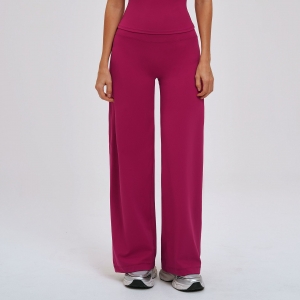 Brushed Slimming Trousers - Relaxed Wide-Leg Casual Style ECK5529-1 