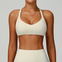 Hollow-Out Back Fitted Yoga Bra 2029