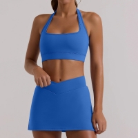 High-Elasticity Tennis Skirt Gym Pilates & Yoga Set SKL-QY-B3074+K3612
