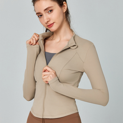 Waist-Cinching Slimming Yoga Long-Sleeve Coat  DWJS124005