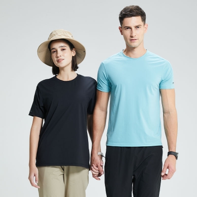 Men's Ice Silk Sport Short Sleeve T-Shirt with Sun Protection  4111006