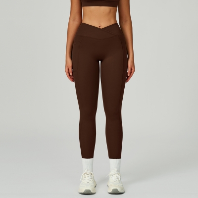 High-Waist Crisscross Waist Yoga Pants 2030